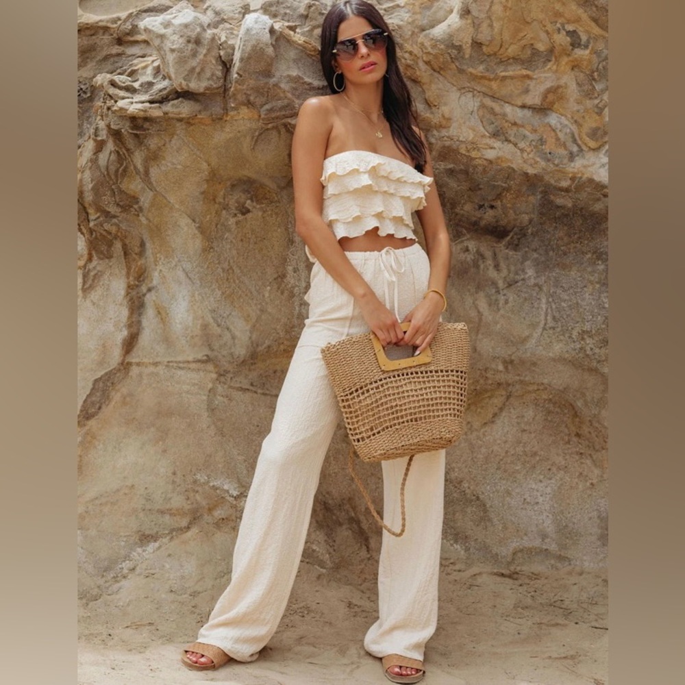 Tiered Crop Top and Matching Pants